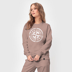 Костюм хлопковый женский Taknado Stone Island, цвет: пыльно-розовый — фото 2