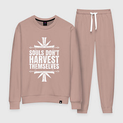 Костюм хлопковый женский Harvest Themselves, цвет: пыльно-розовый