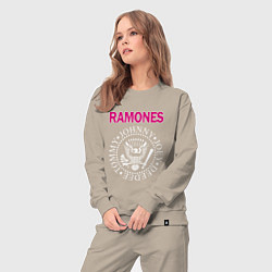 Костюм хлопковый женский Ramones Boyband, цвет: миндальный — фото 2