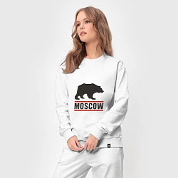 Костюм хлопковый женский Moscow Bear, цвет: белый — фото 2