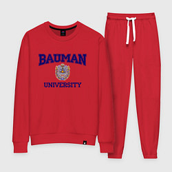 Костюм хлопковый женский BAUMAN University, цвет: красный