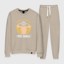 Костюм хлопковый женский Khabib: The Eagle, цвет: миндальный