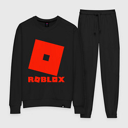 Костюм хлопковый женский Roblox Logo, цвет: черный