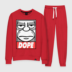 Костюм хлопковый женский Homer dope, цвет: красный