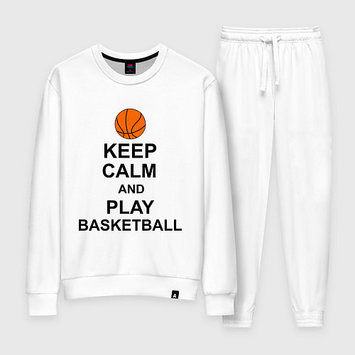 Женский костюм Keep Calm & Play Basketball / Белый – фото 1