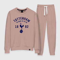 Костюм хлопковый женский FC Tottenham 1882, цвет: пыльно-розовый