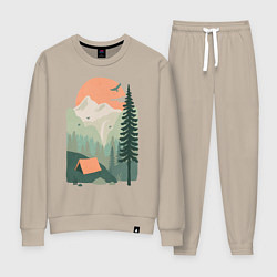 Костюм хлопковый женский Wood Adventure, цвет: миндальный