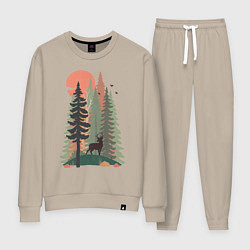 Костюм хлопковый женский Forest Adventure, цвет: миндальный