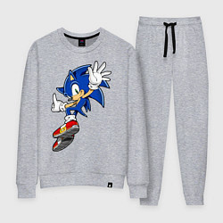 Костюм хлопковый женский Sonic, цвет: меланж