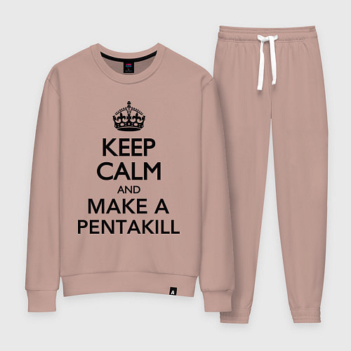 Женский костюм Keep Calm & Make A Pentakill / Пыльно-розовый – фото 1