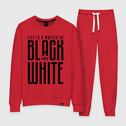 Костюм хлопковый женский Juventus: Black & White, цвет: красный