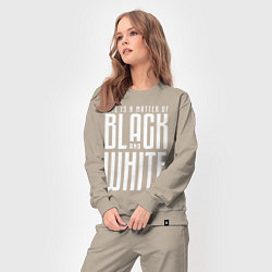 Костюм хлопковый женский Juventus: Black & White, цвет: миндальный — фото 2