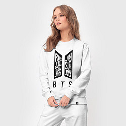 Костюм хлопковый женский BTS Band, цвет: белый — фото 2