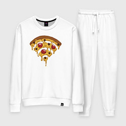 Костюм хлопковый женский Wi-Fi Pizza, цвет: белый