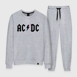 Костюм хлопковый женский AC/DC, цвет: меланж