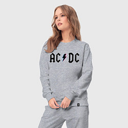 Костюм хлопковый женский AC/DC, цвет: меланж — фото 2