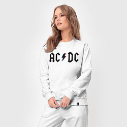 Костюм хлопковый женский AC/DC, цвет: белый — фото 2