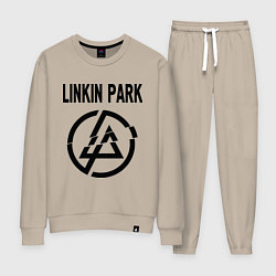 Костюм хлопковый женский Linkin Park, цвет: миндальный