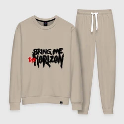 Костюм хлопковый женский Bring me the horizon, цвет: миндальный