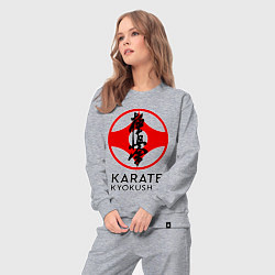 Костюм хлопковый женский Karate Kyokushin, цвет: меланж — фото 2