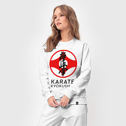 Костюм хлопковый женский Karate Kyokushin, цвет: белый — фото 2