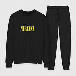 Костюм хлопковый женский Nirvana Нирвана Логотип, цвет: черный