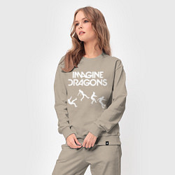 Костюм хлопковый женский IMAGINE DRAGONS, цвет: миндальный — фото 2
