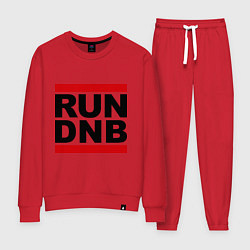 Костюм хлопковый женский RUN DNB, цвет: красный