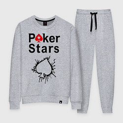 Костюм хлопковый женский Poker Stars, цвет: меланж