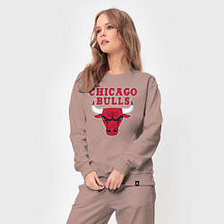 Костюм хлопковый женский CHICAGO BULLS, цвет: пыльно-розовый — фото 2