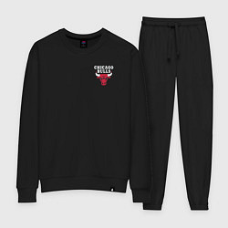 Костюм хлопковый женский CHICAGO BULLS, цвет: черный