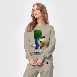 Костюм хлопковый женский MINECRAFT, цвет: миндальный — фото 2