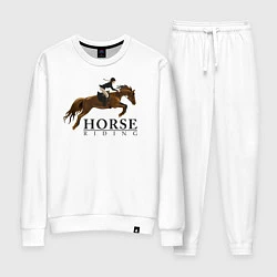 Костюм хлопковый женский HORSE RIDING, цвет: белый