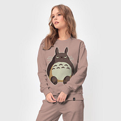 Костюм хлопковый женский Грустный Тоторо, цвет: пыльно-розовый — фото 2