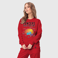 Костюм хлопковый женский Fences Brain Anatomy, цвет: красный — фото 2