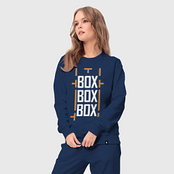 Костюм хлопковый женский Box box box, цвет: тёмно-синий — фото 2