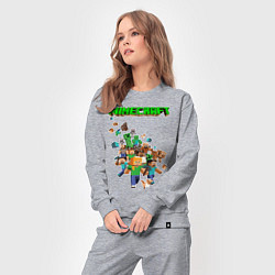 Костюм хлопковый женский Minecraft, цвет: меланж — фото 2
