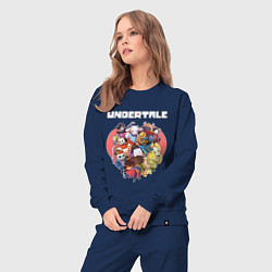 Костюм хлопковый женский UNDERTALE, цвет: тёмно-синий — фото 2