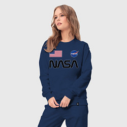 Костюм хлопковый женский NASA НАСА, цвет: тёмно-синий — фото 2
