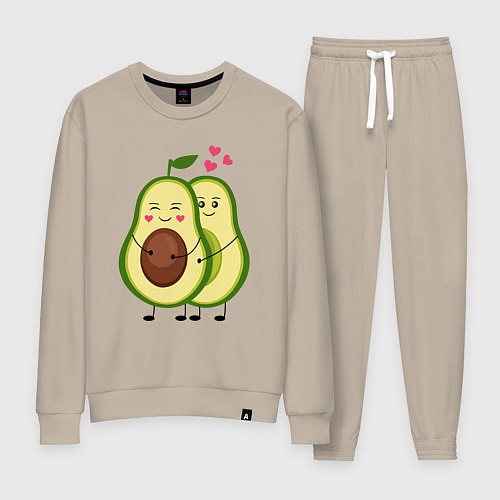 Женский костюм Влюбленные Веганы Авокадо / Миндальный – фото 1