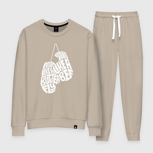 Женский костюм Float like a butterfly / Миндальный – фото 1
