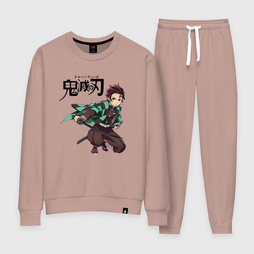 Женский костюм KIMETSU NO YAIBA / Пыльно-розовый – фото 1