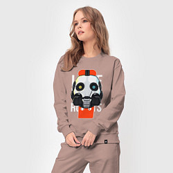 Костюм хлопковый женский LOVE DEATH ROBOTS LDR, цвет: пыльно-розовый — фото 2