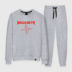 Костюм хлопковый женский Megadeth, цвет: меланж