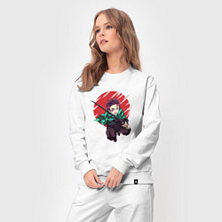 Костюм хлопковый женский KIMETSU NO YAIBA, цвет: белый — фото 2