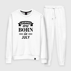 Костюм хлопковый женский Legends are born in july, цвет: белый