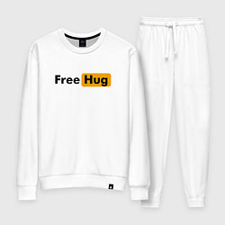 Костюм хлопковый женский FREE HUG, цвет: белый