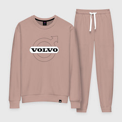 Костюм хлопковый женский VOLVO, цвет: пыльно-розовый
