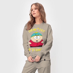 Костюм хлопковый женский South Park, Эрик Картман, цвет: миндальный — фото 2
