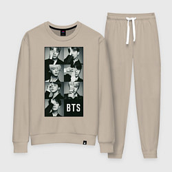 Костюм хлопковый женский BTS, цвет: миндальный